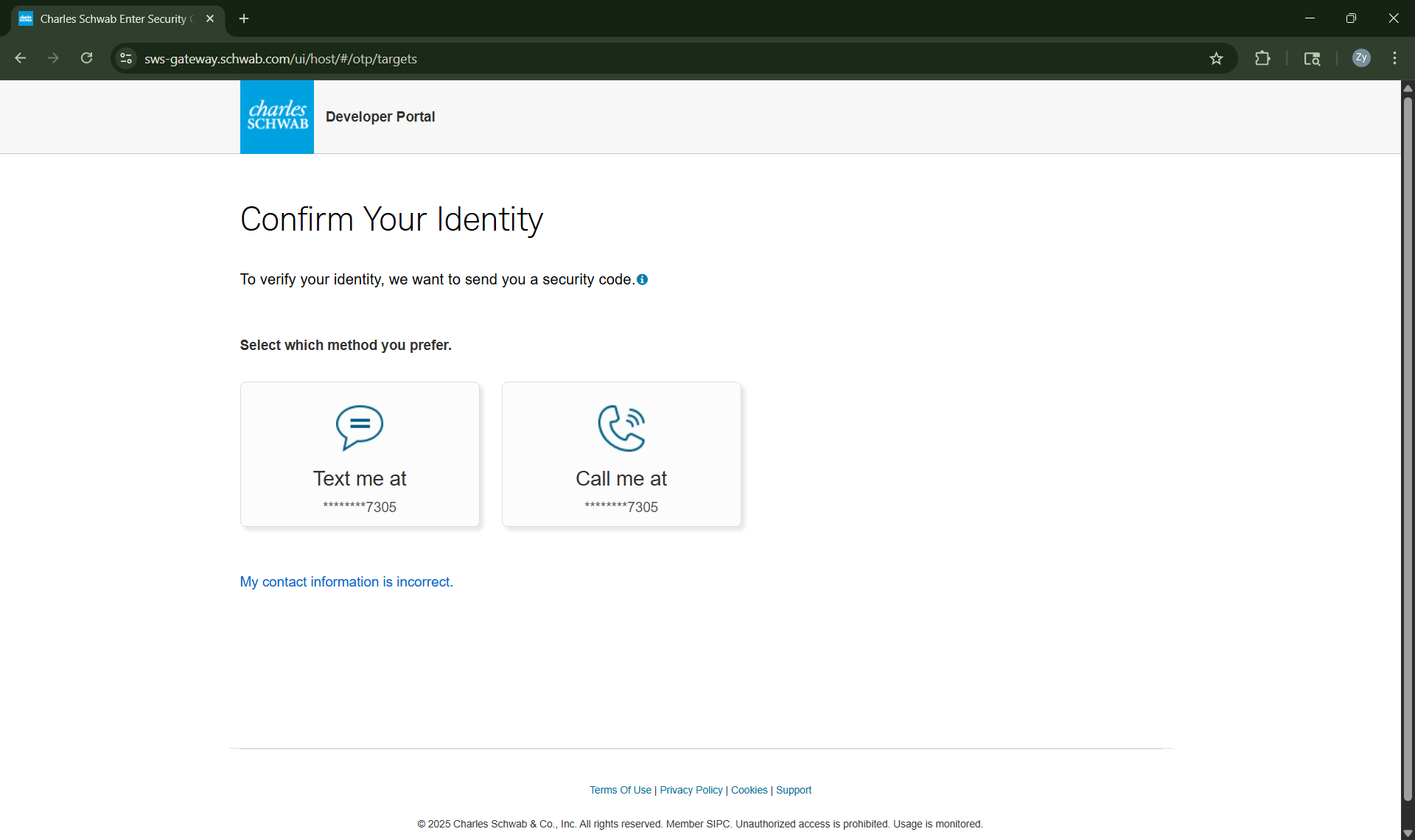 Create a Schwab Developer Account - Step 4
