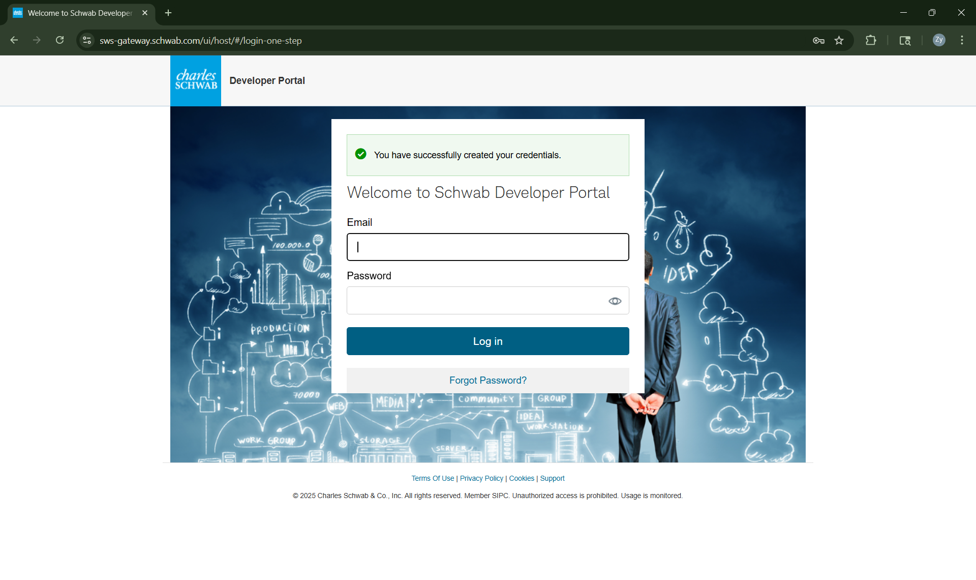 Create a Schwab Developer Account - Step 6